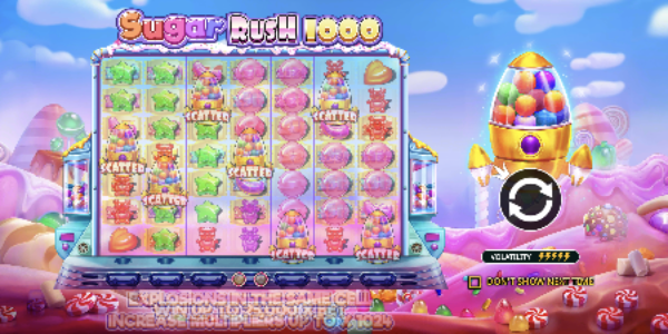 Sugar Rush 1000 tumble win result shown on the game screen